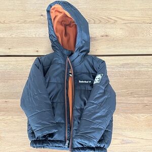 Timberland Black Jacket with Orange Interior
